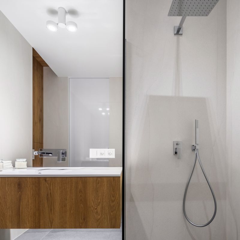 Modern Shower with Storage